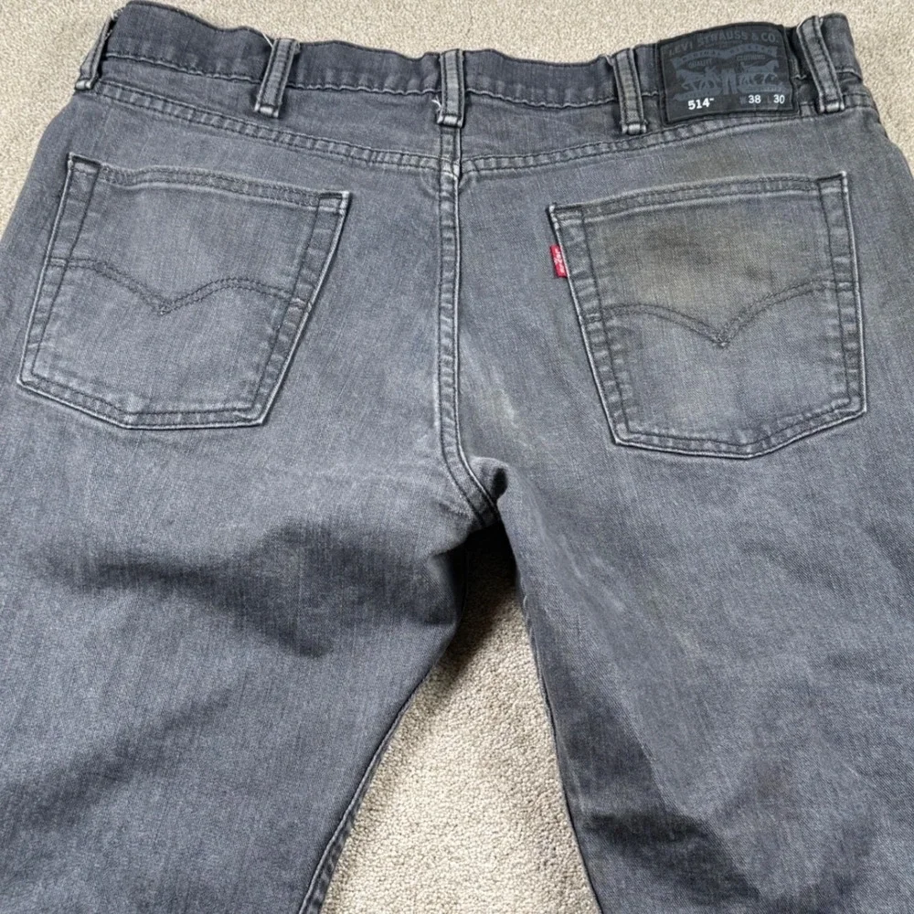Levi's 514 Mens 36x27.5 (tag 38x30) Gray‎ Straight Fit Jeans